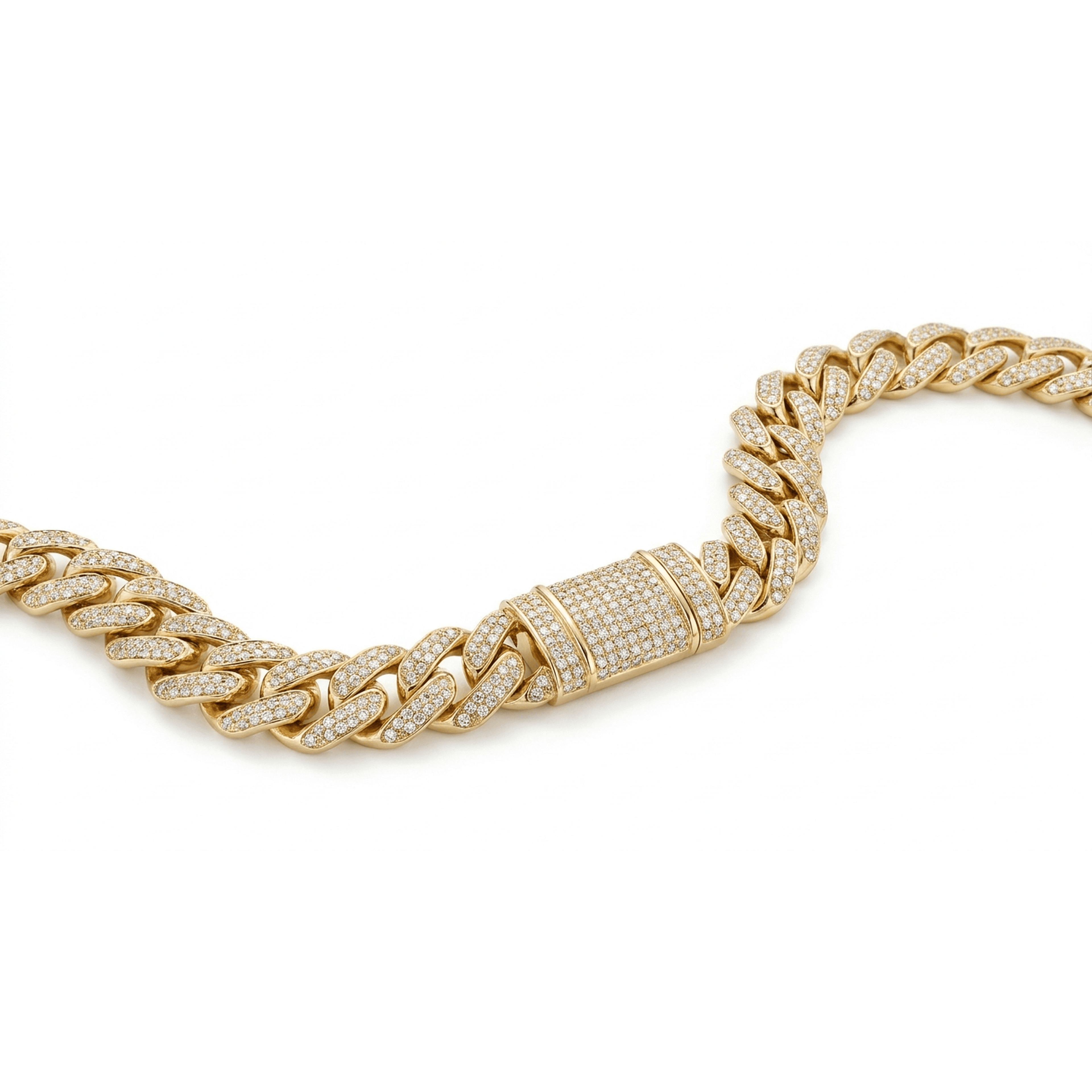 Moissanite Cuban Link Bileklik